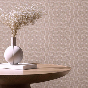 Luxury Brown Geometric Textured Wallpaper, Premium Non-Woven Wall Covering, 41.7"W x 614"H, Washable Removable for Living Roo