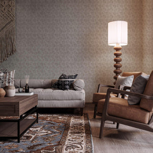 Luxury Brown Geometric Textured Wallpaper, Premium Non-Woven Wall Covering, 41.7"W x 614"H, Washable Removable for Living Roo