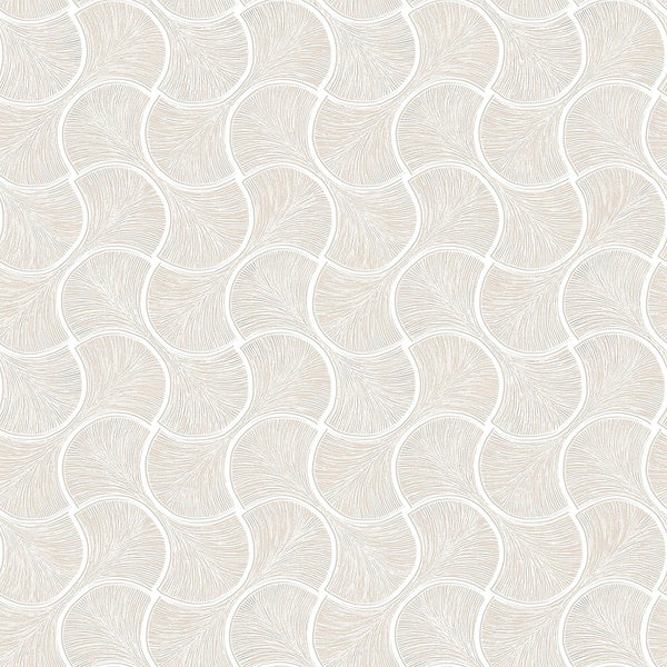 Luxury Cream Geometric Textured Wallpaper, Premium Non-Woven Wall Covering, 41.7"W x 614"H, Washable Removable for Living Roo