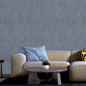 Luxury Gray Geometric Embossed 3D Embossed Wallpaper, Contemporary Non-Woven Wall Covering, 41.7"W x 614"H, Washable Removabl