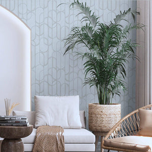 Luxury Gray Geometric Embossed 3D Embossed Wallpaper, Contemporary Non-Woven Wall Covering, 41.7"W x 614"H, Washable Removabl