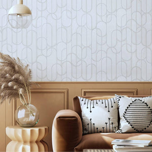 Luxury Gray Geometric Embossed 3D Embossed Wallpaper, Contemporary Non-Woven Wall Covering, 41.7"W x 614"H, Washable Removabl