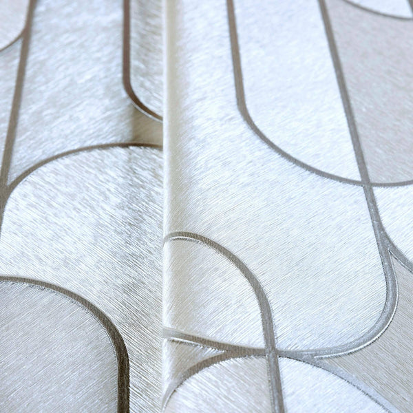 Luxury Gray Geometric Embossed 3D Embossed Wallpaper, Contemporary Non-Woven Wall Covering, 41.7"W x 614"H, Washable Removabl