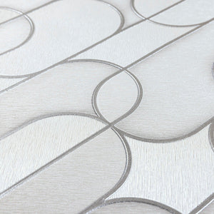 Luxury Gray Geometric Embossed 3D Embossed Wallpaper, Contemporary Non-Woven Wall Covering, 41.7"W x 614"H, Washable Removabl