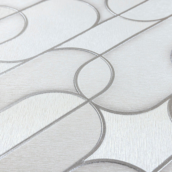Luxury Gray Geometric Embossed 3D Embossed Wallpaper, Contemporary Non-Woven Wall Covering, 41.7"W x 614"H, Washable Removabl