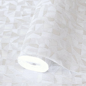 Luxury Cream Abstract Geometric Wallpaper, Coastal Non-Woven Wall Covering, 41.7"W x 614"H, Washable Removable for Living Roo