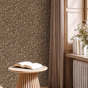 Luxury Gold Abstract Geometric Wallpaper, Farmhouse Non-Woven Wall Covering, 41.7"W x 614"H, Washable Removable for Living Ro