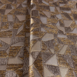 Luxury Gold Abstract Geometric Wallpaper, Farmhouse Non-Woven Wall Covering, 41.7"W x 614"H, Washable Removable for Living Ro