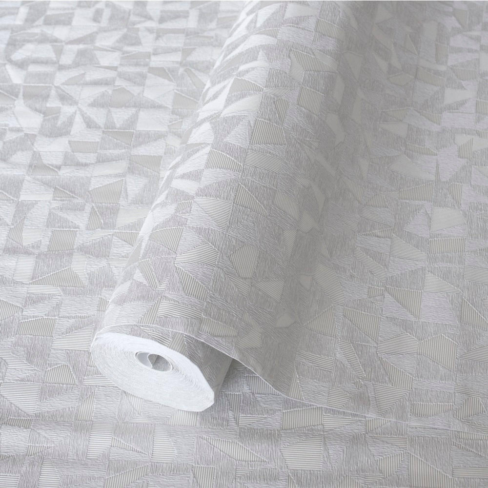 Luxury Gray Abstract Geometric Wallpaper, Premium Non-Woven Wall Covering, 41.7"W x 614"H, Washable Removable for Living Room