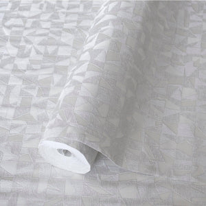 Luxury Gray Abstract Geometric Wallpaper, Premium Non-Woven Wall Covering, 41.7"W x 614"H, Washable Removable for Living Room