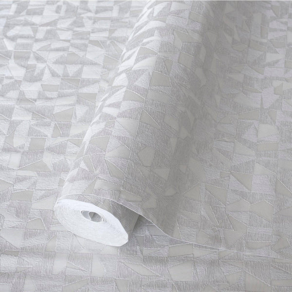 Luxury Gray Abstract Geometric Wallpaper, Premium Non-Woven Wall Covering, 41.7"W x 614"H, Washable Removable for Living Room