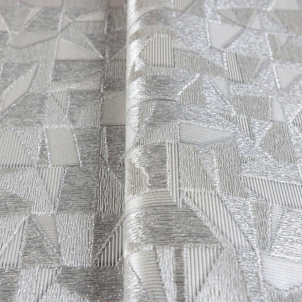 Luxury Gray Abstract Geometric Wallpaper, Contemporary Non-Woven Wall Covering, 41.7"W x 614"H, Washable Removable for Living