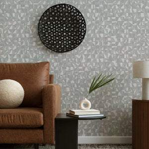 Luxury Gray Abstract Geometric Wallpaper, Contemporary Non-Woven Wall Covering, 41.7"W x 614"H, Washable Removable for Living