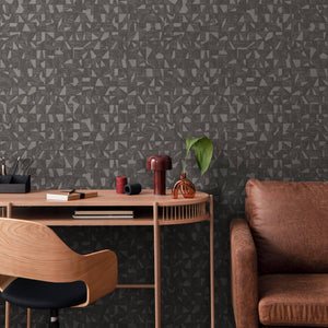 Luxury Brown Abstract Geometric Wallpaper, Premium Non-Woven Wall Covering, 41.7"W x 614"H, Washable Removable for Living Roo