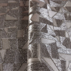 Luxury Brown Abstract Geometric Wallpaper, Premium Non-Woven Wall Covering, 41.7"W x 614"H, Washable Removable for Living Roo