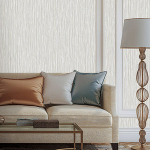 Luxury Gray Striped Stripe 3D Embossed Wallpaper, Premium Non-Woven Wall Covering, 41.7"W x 614"H, Washable Removable for Liv