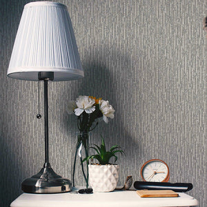 Luxury Gray Geometric Embossed 3D Embossed Wallpaper, Boho Non-Woven Wall Covering, 41.7"W x 614"H, Washable Removable for Li