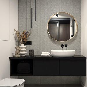 Luxury Gray Geometric Embossed 3D Embossed Wallpaper, Boho Non-Woven Wall Covering, 41.7"W x 614"H, Washable Removable for Li