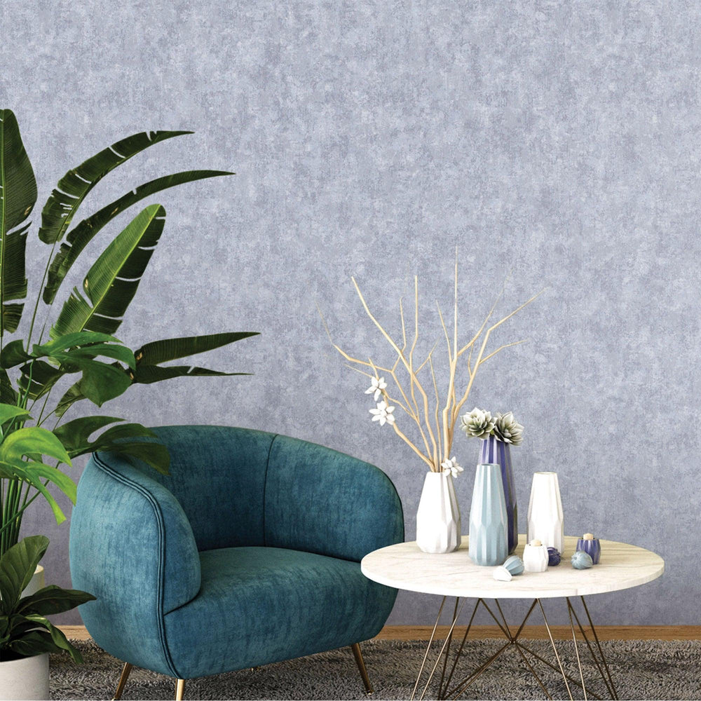 Luxury Silver Abstract Distressed 3D Embossed Wallpaper, Coastal Non-Woven Wall Covering, 41.7"W x 398"H, Washable Removable 