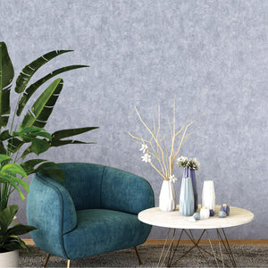 Luxury Silver Abstract Distressed 3D Embossed Wallpaper, Coastal Non-Woven Wall Covering, 41.7"W x 398"H, Washable Removable 