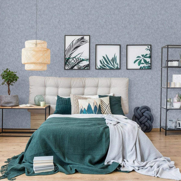 Luxury Silver Abstract Distressed 3D Embossed Wallpaper, Coastal Non-Woven Wall Covering, 41.7"W x 398"H, Washable Removable 
