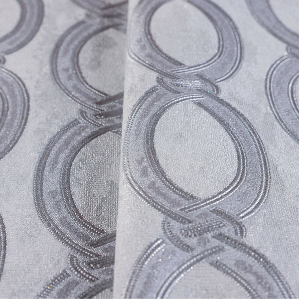 Luxury Silver Geometric Embossed 3D Embossed Wallpaper, Boho Non-Woven Wall Covering, 41.7"W x 398"H, Washable Removable for 