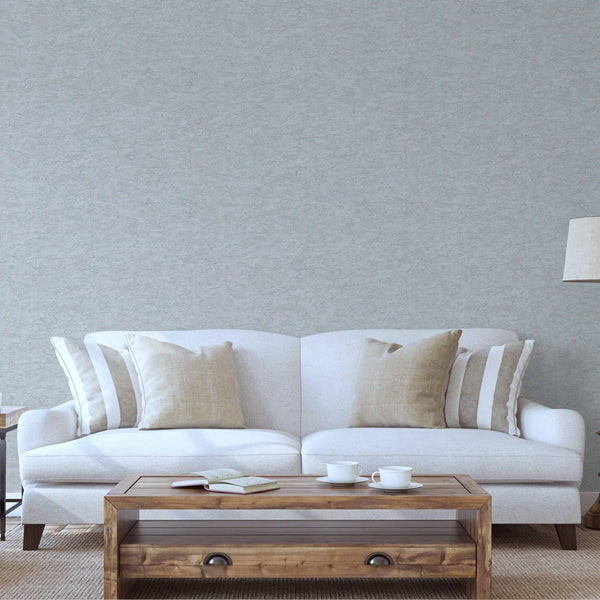 Luxury Silver Abstract Textured 3D Embossed Wallpaper, Industrial Non-Woven Wall Covering, 41.7"W x 398"H, Washable Removable