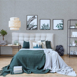 Luxury Silver Abstract Textured 3D Embossed Wallpaper, Industrial Non-Woven Wall Covering, 41.7"W x 398"H, Washable Removable