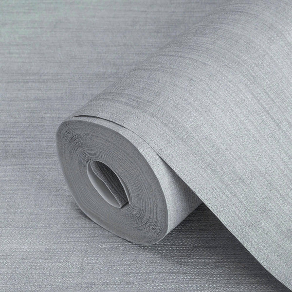 Luxury Silver Abstract Striped 3D Embossed Wallpaper, Scandinavian Non-Woven Wall Covering, 41.7"W x 614"H, Washable Removabl