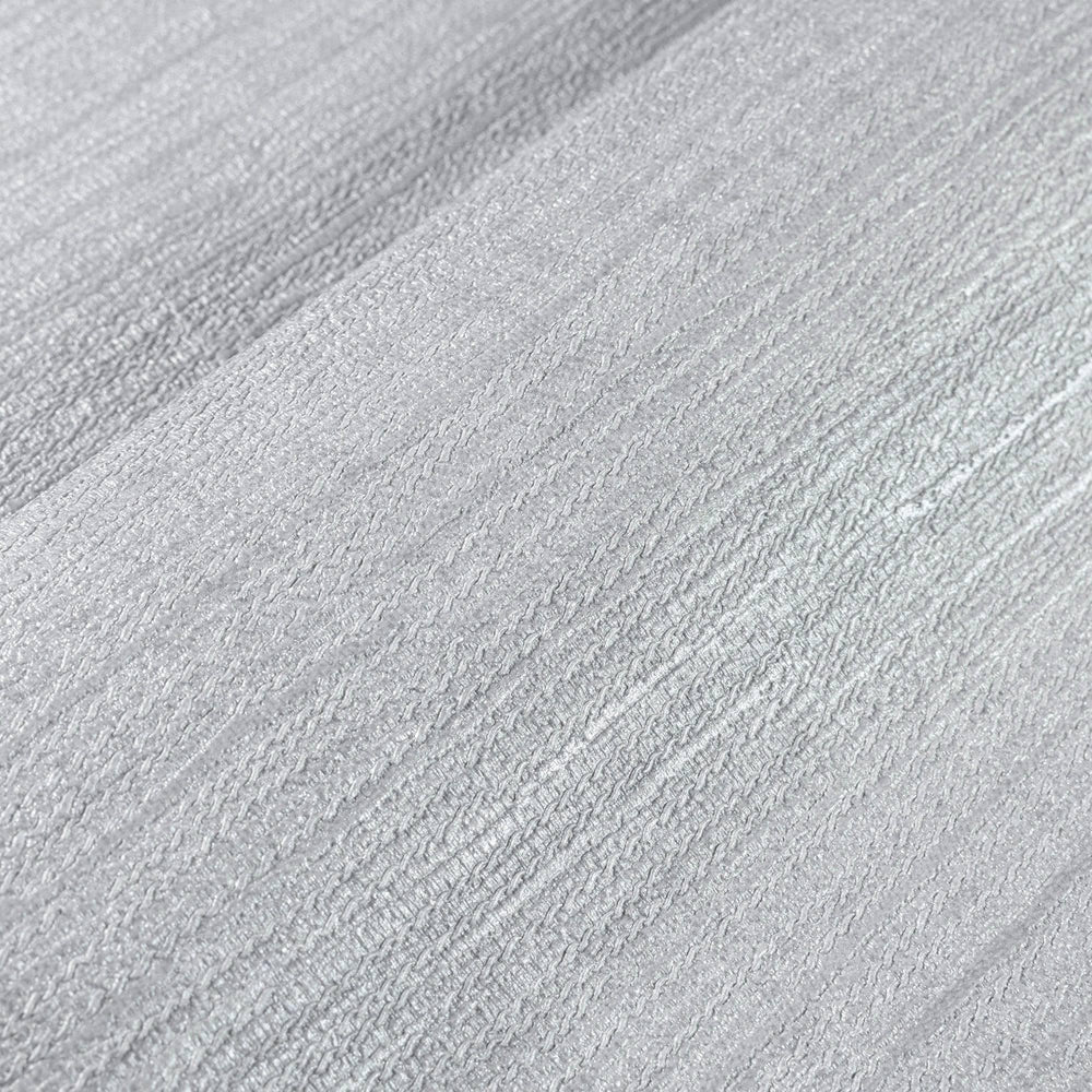 Luxury Silver Abstract Striped 3D Embossed Wallpaper, Scandinavian Non-Woven Wall Covering, 41.7"W x 614"H, Washable Removabl
