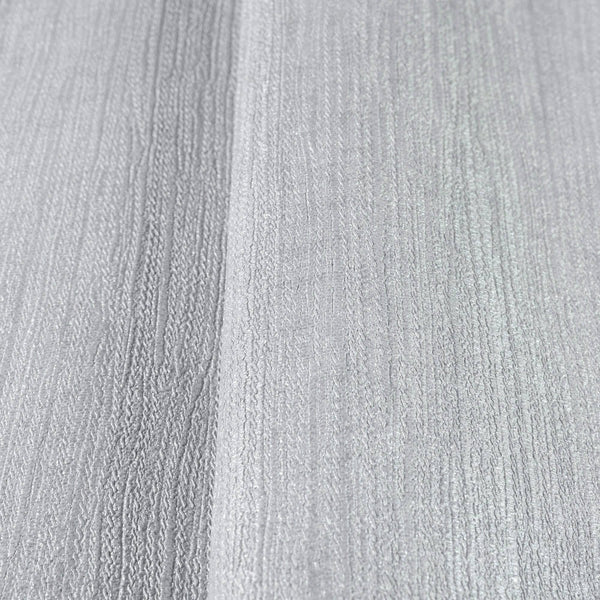 Luxury Silver Abstract Striped 3D Embossed Wallpaper, Scandinavian Non-Woven Wall Covering, 41.7"W x 614"H, Washable Removabl