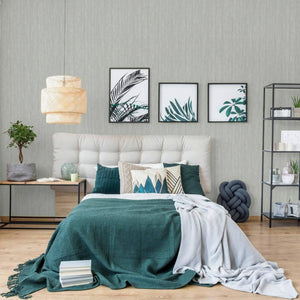Luxury Silver Abstract Striped 3D Embossed Wallpaper, Scandinavian Non-Woven Wall Covering, 41.7"W x 614"H, Washable Removabl
