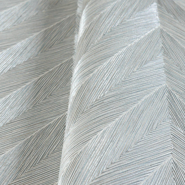 Luxury Silver Chevron Geometric Wallpaper, Contemporary Non-Woven Wall Covering, 41.7"W x 398"H, Washable Removable for Livin