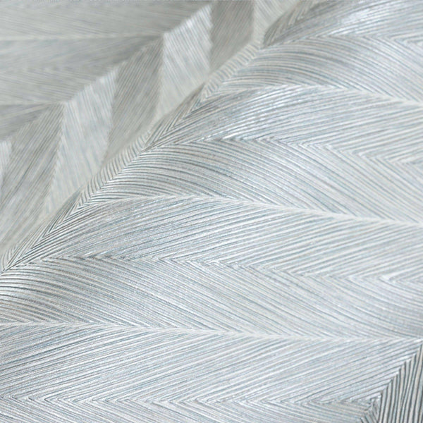 Luxury Silver Chevron Geometric Wallpaper, Contemporary Non-Woven Wall Covering, 41.7"W x 398"H, Washable Removable for Livin
