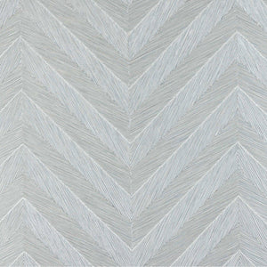 Luxury Silver Chevron Geometric Wallpaper, Contemporary Non-Woven Wall Covering, 41.7"W x 398"H, Washable Removable for Livin