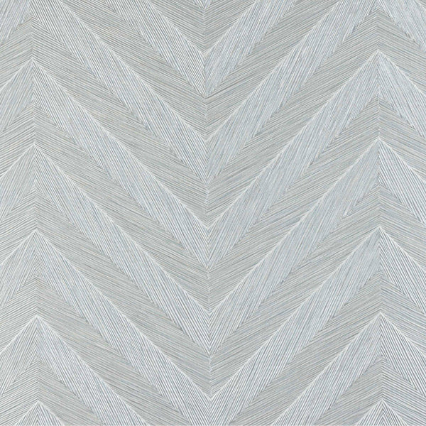 Luxury Silver Chevron Geometric Wallpaper, Contemporary Non-Woven Wall Covering, 41.7"W x 398"H, Washable Removable for Livin