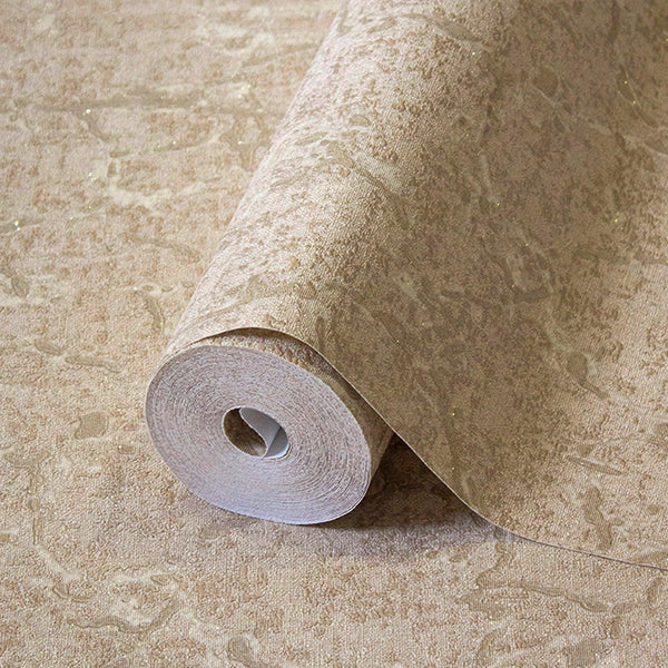 Luxury Beige Abstract Textured Wallpaper, Glam Non-Woven Wall Covering, 41.7"W x 398"H, Washable Removable for Living Room Be