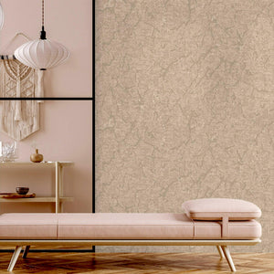 Luxury Beige Abstract Textured Wallpaper, Glam Non-Woven Wall Covering, 41.7"W x 398"H, Washable Removable for Living Room Be