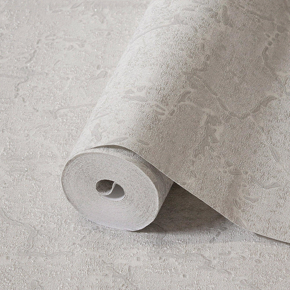 Luxury Gray Abstract Textured Wallpaper, Contemporary Non-Woven Wall Covering, 41.7"W x 398"H, Washable Removable for Living 