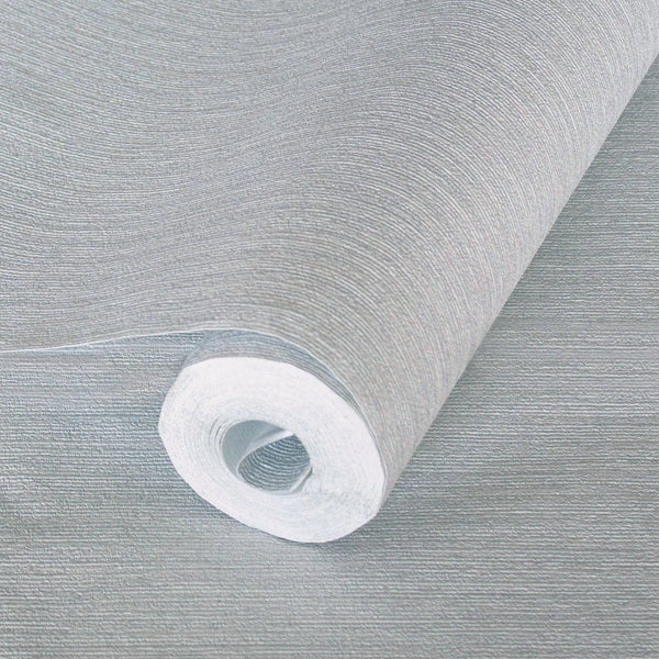 Luxury Silver Textured Embossed 3D Embossed Wallpaper, Contemporary Non-Woven Wall Covering, 41.7"W x 398"H, Washable Removab