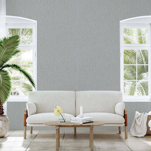 Luxury Silver Textured Embossed 3D Embossed Wallpaper, Contemporary Non-Woven Wall Covering, 41.7"W x 398"H, Washable Removab