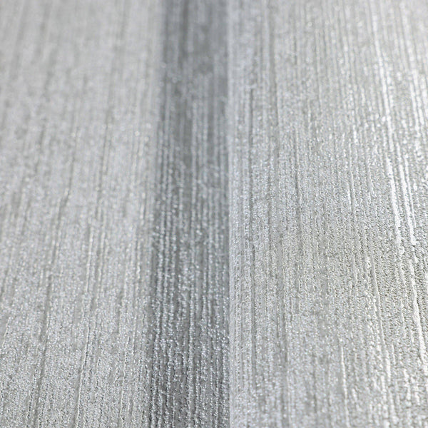 Luxury Silver Textured Embossed 3D Embossed Wallpaper, Contemporary Non-Woven Wall Covering, 41.7"W x 398"H, Washable Removab