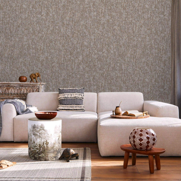 Luxury Brown Abstract Distressed Wallpaper, Modern Non-Woven Wall Covering, 41.7"W x 398"H, Washable Removable for Living Roo