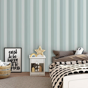 Luxury Blue Striped Textured Wallpaper, Modern Non-Woven Wall Covering, 41.7"W x 614"H, Washable Removable for Living Room Be