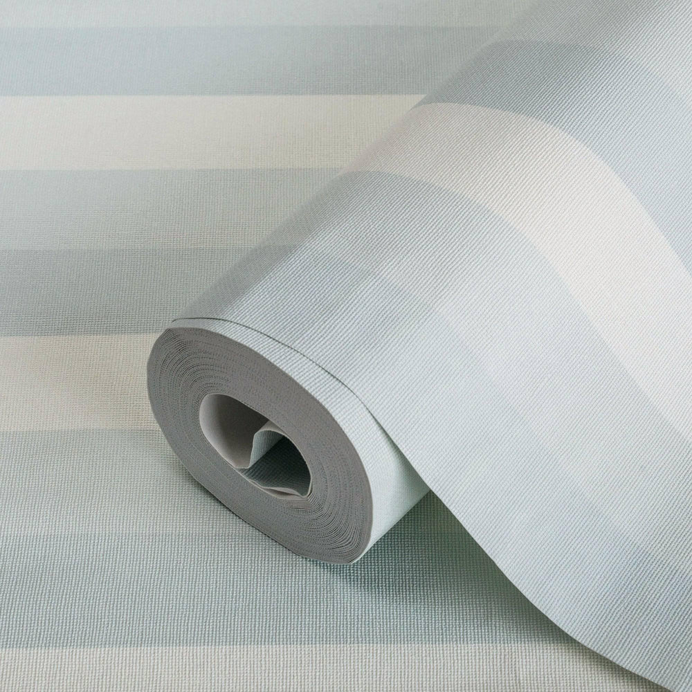 Luxury Blue Striped Textured Wallpaper, Modern Non-Woven Wall Covering, 41.7"W x 614"H, Washable Removable for Living Room Be