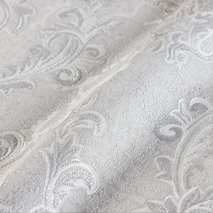 Luxury Gray Damask Embossed 3D Embossed Wallpaper, Elegant Non-Woven Wall Covering, 41.7"W x 398"H, Washable Removable for Li