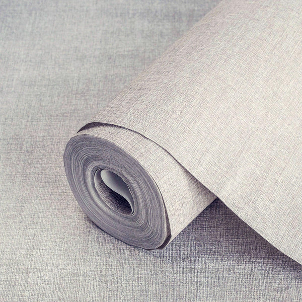 Luxury Tan Fabric Abstract Textured Wallpaper, Minimalist Non-Woven Wall Covering, 41.7"W x 614"H, Washable Removable for Liv