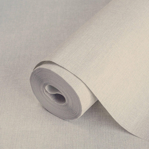 Luxury White Fabric Abstract Textured Wallpaper, Coastal Non-Woven Wall Covering, 41.7"W x 614"H, Washable Removable for Livi