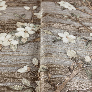 Luxury Brown Chinoiserie Floral Wallpaper, Boho Non-Woven Wall Covering, 41.7"W x 614"H, Washable Removable for Living Room B