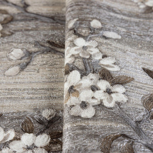 Luxury Brown Chinoiserie Floral Wallpaper, Farmhouse Non-Woven Wall Covering, 41.7"W x 614"H, Washable Removable for Living R